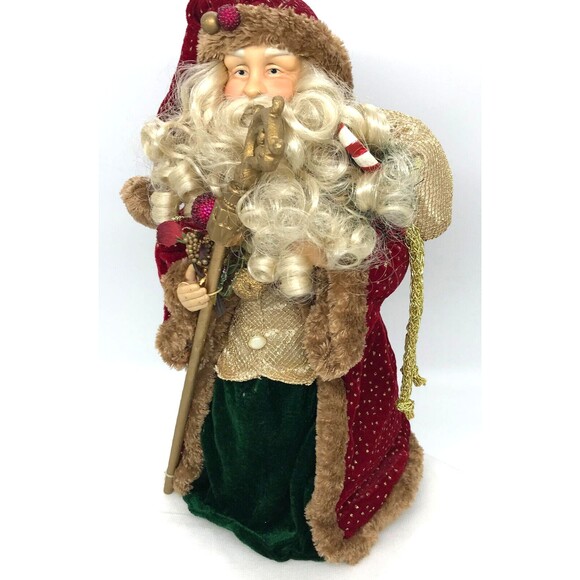 Dan Dee Collectors Choice Christmas Tree Topper Santa 16" Ornament Vintage Red - Picture 5 of 14